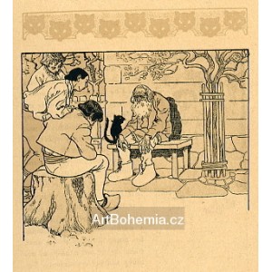 Černá kočka a stařec (Kocourkov) (1903)