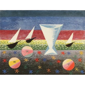 Zátiší s loděmi a jablky (1944)