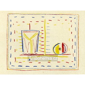 Composition au verre et a la pomme, opus 33 2e état (7.2.1946)