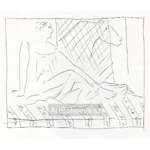 Femme assise et cheval (Les Métamorphoses d´Ovide)