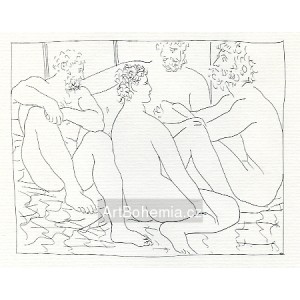 Quatre hommes nus assis (Les Métamorphoses d´Ovide)