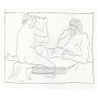 Homme et femme nue tenant un linge (Les Métamorphoses d´Ovide)