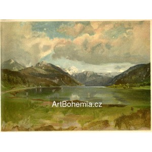 Jezero Achenské v Tyrolsku (Obrazy z Alp)