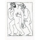 Deux lutteurs observés par trois femmes nues (Les Métamorphoses d´Ovide)