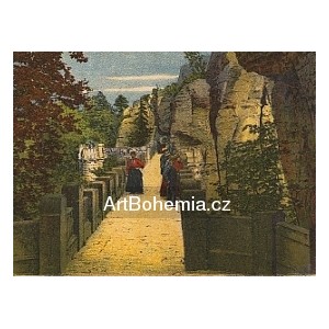 Auf der Basteibrucke (Českosaské Švýcarsko - Böhm-Sächs Schweiz)