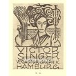 Dívka držící v ruce květ - EXL Viktor Singer, opus 16 (1913)