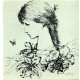 Dívka s květy ve vlasech