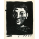 Tête de femme stylisée, fond noir (Stylized woman´s head) (2.11.1945)