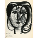Tête de femme stylisée, fond noir (Stylized woman´s head) (2.11.1945)