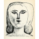 Tête de femme stylisée, fond noir (Stylized woman´s head) (2.11.1945)