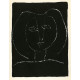 Tête de femme stylisée, fond noir (Stylized woman´s head) (2.11.1945)