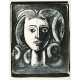 Tête de femme stylisée, fond noir (Stylized woman´s head) (2.11.1945)