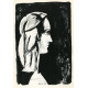 Tête de femme stylisée, fond noir (Stylized woman´s head) (2.11.1945)