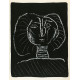 Tête de femme stylisée, fond noir (Stylized woman´s head) (2.11.1945)