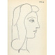 Tête de femme stylisée, fond noir (Stylized woman´s head) (2.11.1945)