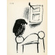 Tête de femme, fond noir (Woman´s head on black background) (2.11.1946)