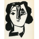 Tête de femme, fond noir (Woman´s head on black background) (2.11.1946)