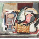 Kubistické zátiší s rybou a koňakem (1927)