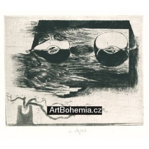 Zátiší s obrazem Toyen (Škola českého umění)