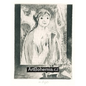 Zátiší s obrazem Viléma Nowaka (Škola českého umění)