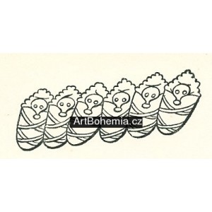 Úspěch rasové myšlenky. Paní Kurt Wolf Müllerové se narodila šesterčata... (1936