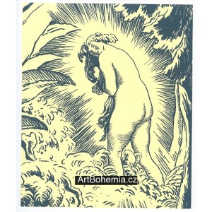 Detail dřevorytu Zjevení - Rajská sonáta I (1917)