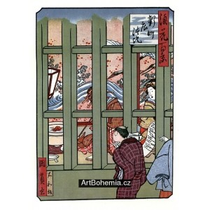 Výstavní klec Jukvaku Šin-mači v Osace z počátku 19. století