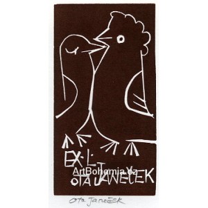 Dva líbající se ptáčci - EXL Ota Janeček  (hnědá verze)