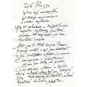 Pablo Picasso I (Co vypadlo z deníku), opus 775