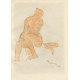 Studie aktu sedící ženy (1919)