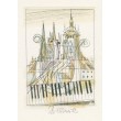 Praha muzikální - Tři slavíci, lyra a klaviatura před věžemi