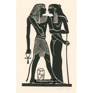 Bohyně Mút objímající Thutmósa III. (Sfinga)