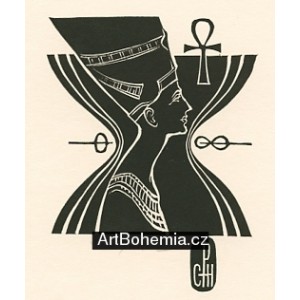 Královna Nefertiti s anchem (Sfinga)