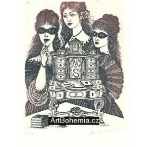 Tři dívky u šperkovnice