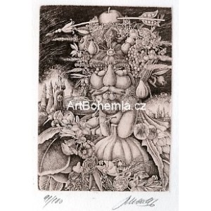 Giuseppe Arcimboldo: Vertumnus - Rudolf II. (hnědá varianta)