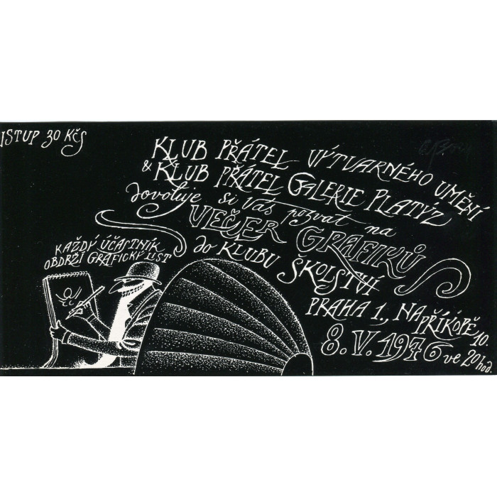 Pozvánka - Večer grafiků 22.11.1980