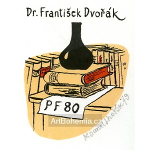 Karafa na knihách - PF 1980 František Dvořák