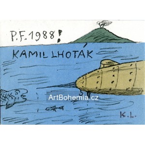 Ponorka a žralok - PF 1988 Kamil Lhoták