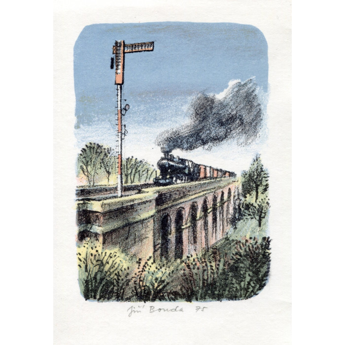 Vlak na viaduktu - PF 1976 Jiří Bouda