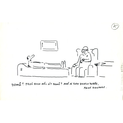 Domů? Proč bych měl jít domů? Mně je tady docela dobře, pane doktore...