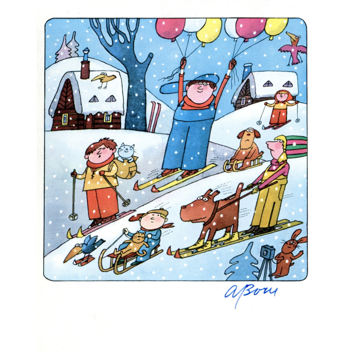 Rodinné hrátky na sněhu