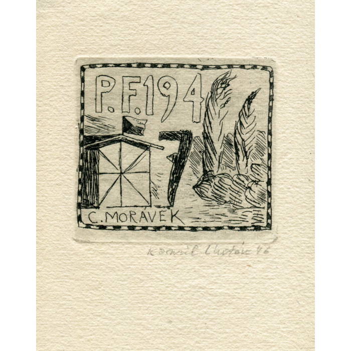 Hangár s československou vlajkou
