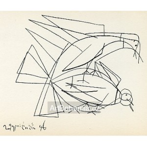 Les deux tourterelles doubles (The two turtle-doves, double image) (29.6.1946)