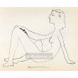 Nu assis, de profil (Seated nude in profile) (11.5.1947)