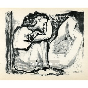 Femme assisse et dormeuse (Seated woman and sleeping woman) (11.5.1947)