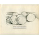 Six pommes dans une assiette