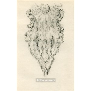 Étude d´apres un ornement sculpté, style Louis XIV