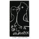 Dva líbající se ptáčci - EXL Ota Janeček (červená varianta - šedý papír)