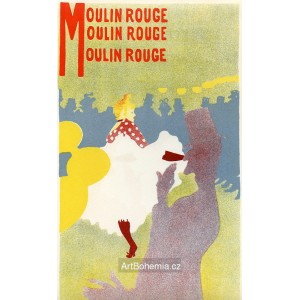Moulin Rouge soutisk (soutisk - žlutá & červená & modrá)