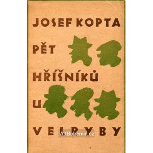 Josef Kopta - Pět hříšníků u velryby (linorytová obálka)